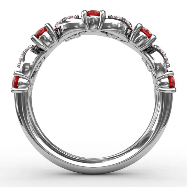 Marquise Ruby and Diamond Ring  Image 3 The Diamond Center Claremont, CA
