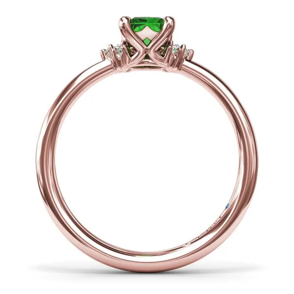 Emerald and Diamond Cluster Ring Image 3 Steve Lennon & Co Jewelers  New Hartford, NY