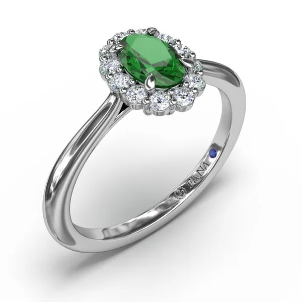 Blooming Halo Emerald and Diamond Ring  Image 2 Steve Lennon & Co Jewelers  New Hartford, NY