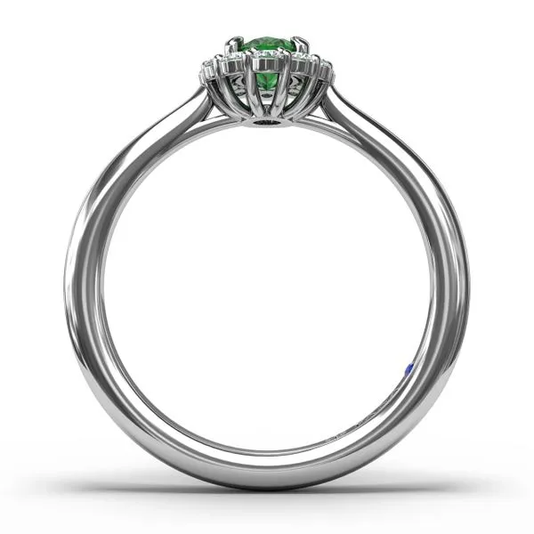 Blooming Halo Emerald and Diamond Ring  Image 3 Steve Lennon & Co Jewelers  New Hartford, NY