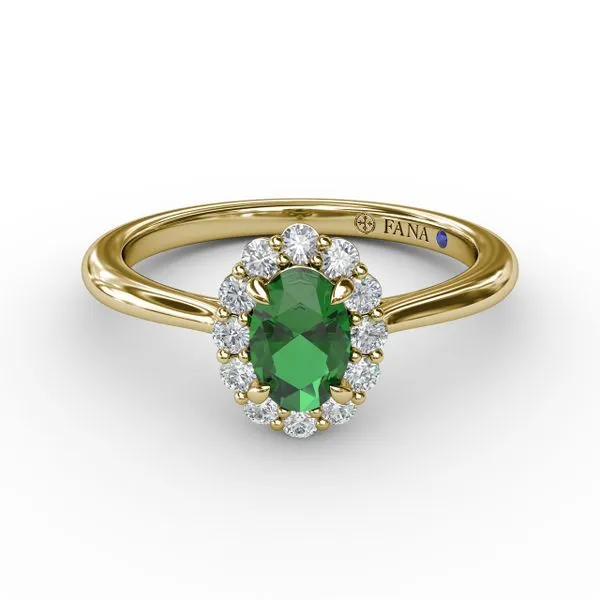 Blooming Halo Emerald and Diamond Ring  Steve Lennon & Co Jewelers  New Hartford, NY