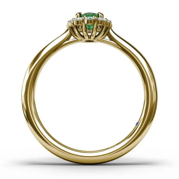 Blooming Halo Emerald and Diamond Ring  Image 3 Steve Lennon & Co Jewelers  New Hartford, NY