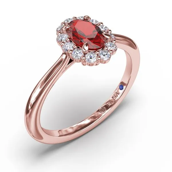 Blooming Halo Ruby and Diamond Ring Image 2 Gaines Jewelry FLINT, MI