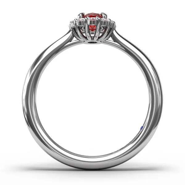 Blooming Halo Ruby and Diamond Ring  Image 3 Graham Jewelers Wayzata, MN