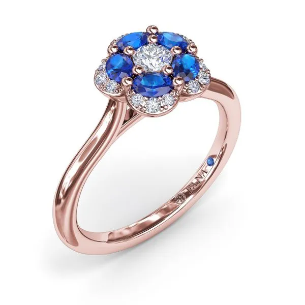 Floral Sapphire and Diamond Ring Image 2 Graham Jewelers Wayzata, MN