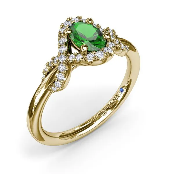 Love Knot Emerald Ring Image 2 Moore Jewelers Laredo, TX