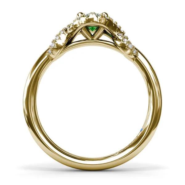 Love Knot Emerald Ring Image 3 Moore Jewelers Laredo, TX