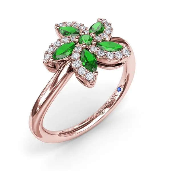 Emerald and Diamond Catalina Ring Image 2 Moore Jewelers Laredo, TX