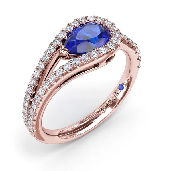 Sapphire and Diamond Wrap Ring Image 2 Steve Lennon & Co Jewelers  New Hartford, NY