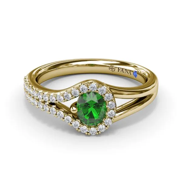 Split Emerald and Diamond Wrap Ring Molinelli's Jewelers Pocatello, ID