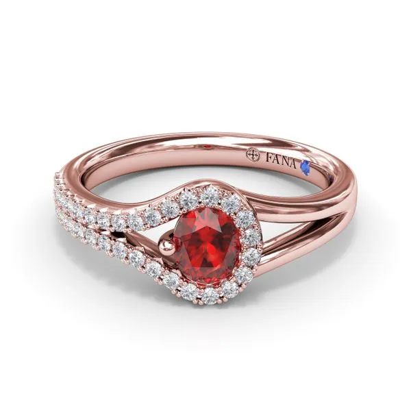 Split Ruby and Diamond Wrap Ring Moore Jewelers Laredo, TX