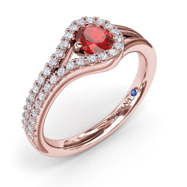 Split Ruby and Diamond Wrap Ring Image 2 Moore Jewelers Laredo, TX