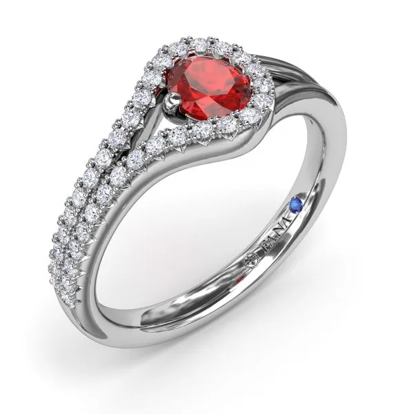Split Ruby and Diamond Wrap Ring Image 2 Moore Jewelers Laredo, TX