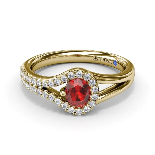 Split Ruby and Diamond Wrap Ring Jim's Jewelers Tyler, TX