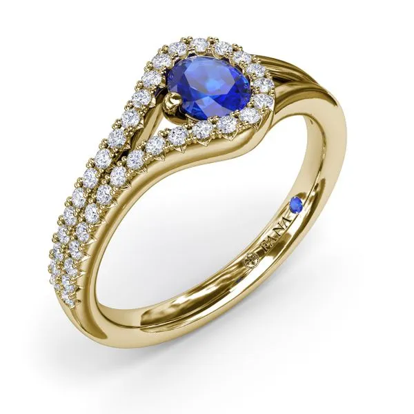 Split Sapphire and Diamond Wrap Ring Image 2 Jim's Jewelers Tyler, TX