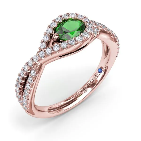 East-to-West Oval Emerald Ring Image 2 Jim's Jewelers Tyler, TX