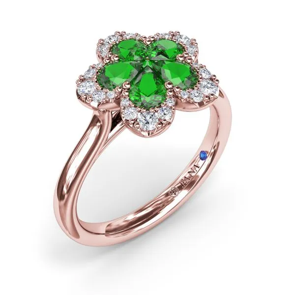Emerald Magnolia Ring Image 2 Quest Fine Jewelers Fairfax, VA