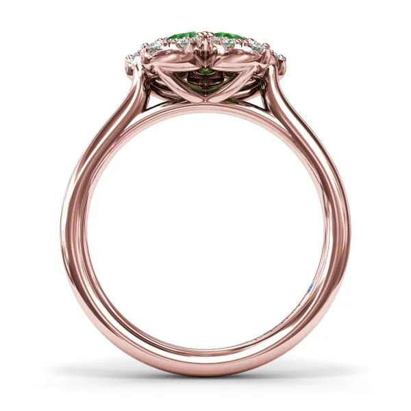 Emerald Magnolia Ring Image 3 Jim's Jewelers Tyler, TX