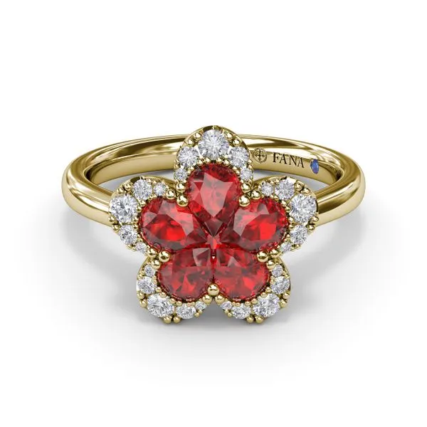 Ruby Magnolia Ring Quest Fine Jewelers Fairfax, VA