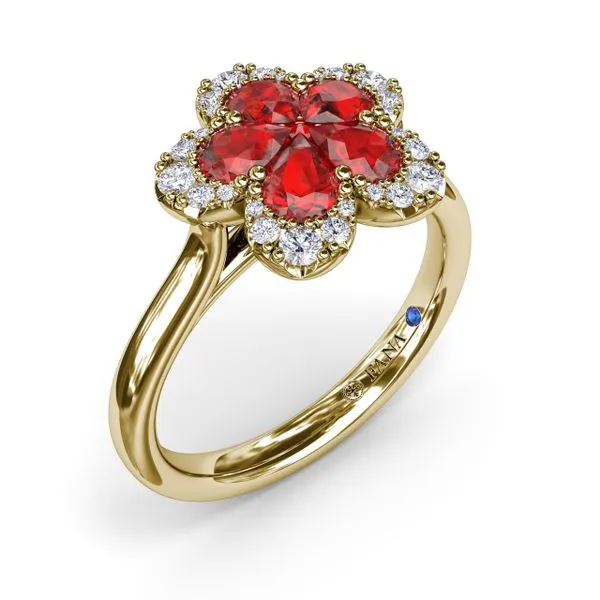 Ruby Magnolia Ring Image 2 Quest Fine Jewelers Fairfax, VA