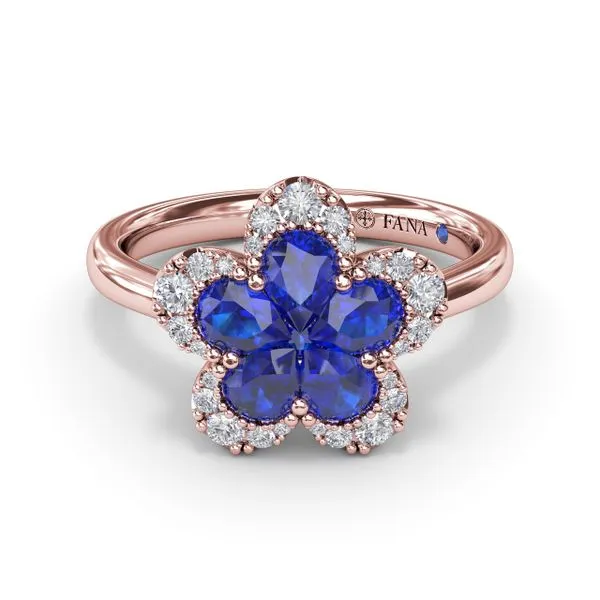 Sapphire Magnolia Ring Jim's Jewelers Tyler, TX