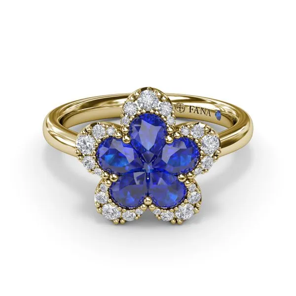 Sapphire Magnolia Ring Jim's Jewelers Tyler, TX