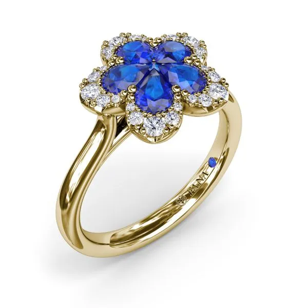 Sapphire Magnolia Ring Image 2 Jim's Jewelers Tyler, TX