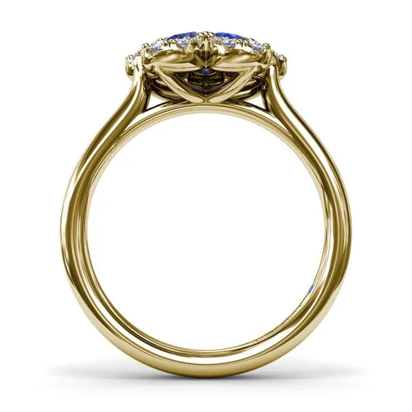 Sapphire Magnolia Ring Image 3 Jim's Jewelers Tyler, TX