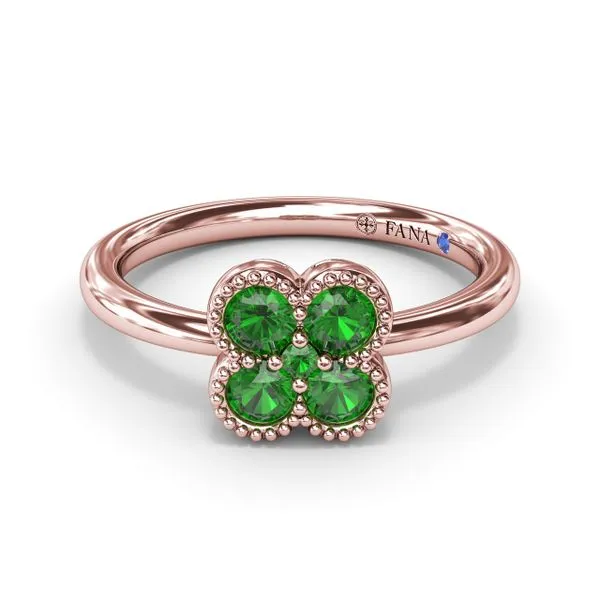 Magnolia Milgrain Emerald Ring Molinelli's Jewelers Pocatello, ID