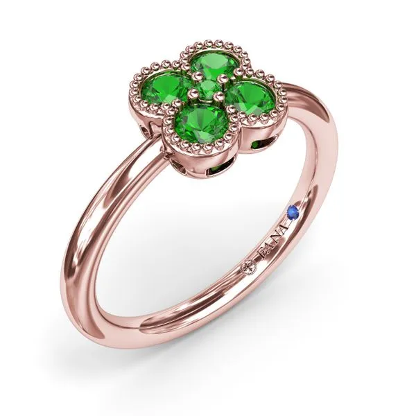 Magnolia Milgrain Emerald Ring Image 2 Molinelli's Jewelers Pocatello, ID