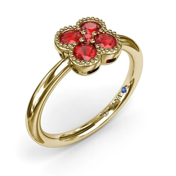 Magnolia Milgrain Ruby Ring Image 2 Graham Jewelers Wayzata, MN