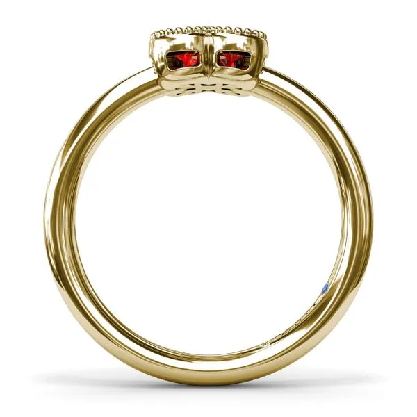 Magnolia Milgrain Ruby Ring Image 3 Graham Jewelers Wayzata, MN