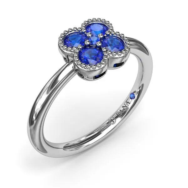 Magnolia Milgrain Sapphire Ring Image 2 The Diamond Center Claremont, CA