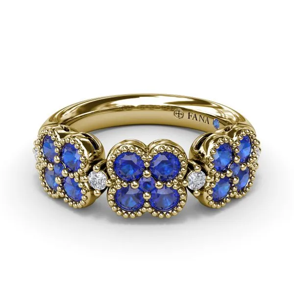 Magnolia Milgrain Sapphire and Diamond Ring The Diamond Center Claremont, CA