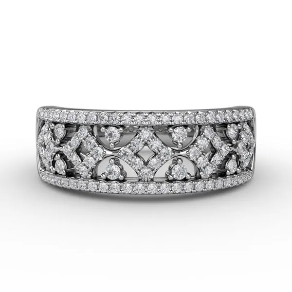Geometric Pave Diamond Band Image 2 Castle Couture Fine Jewelry Manalapan, NJ