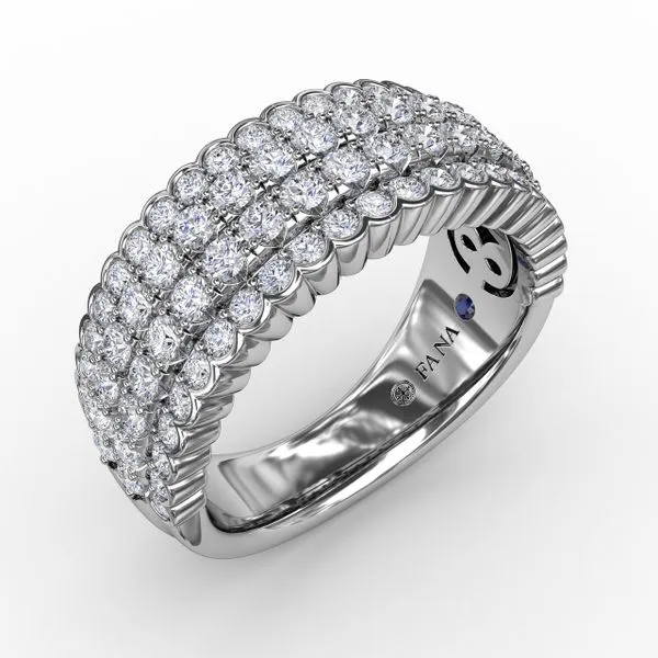 Multi-Row Diamond Band Castle Couture Fine Jewelry Manalapan, NJ