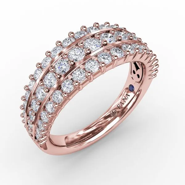 Three-Row Channel-Set Diamond Band Gaines Jewelry FLINT, MI