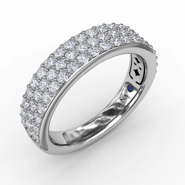 Triple Row Pave Diamond Band Gaines Jewelry FLINT, MI