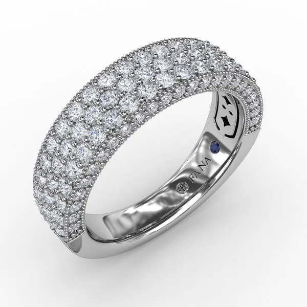 Multi-Row Pave Diamond Band Castle Couture Fine Jewelry Manalapan, NJ