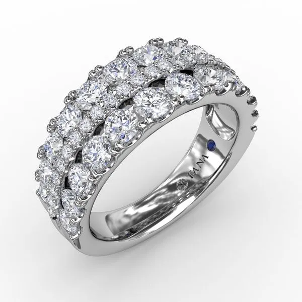 Triple-Row Round Diamond Band Castle Couture Fine Jewelry Manalapan, NJ