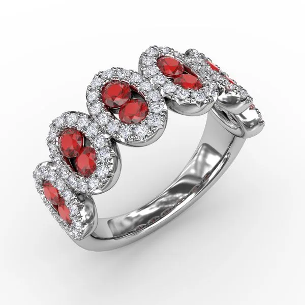 Think Like A Queen Ruby and Diamond Ring Image 2 Steve Lennon & Co Jewelers  New Hartford, NY
