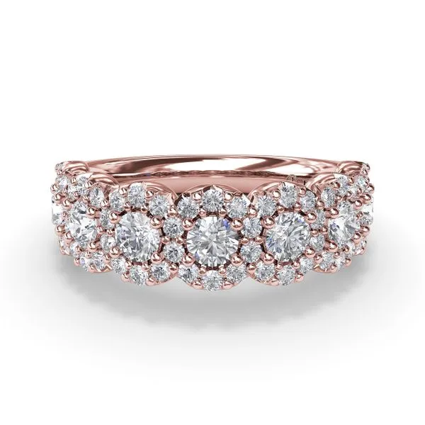Floral Round Diamond Band  Castle Couture Fine Jewelry Manalapan, NJ
