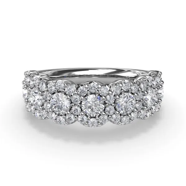 Floral Round Diamond Band  Castle Couture Fine Jewelry Manalapan, NJ