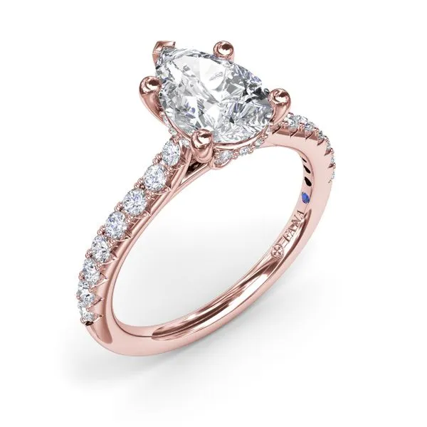 Classic Pear Solitaire With Hidden Halo Steve Lennon & Co Jewelers  New Hartford, NY