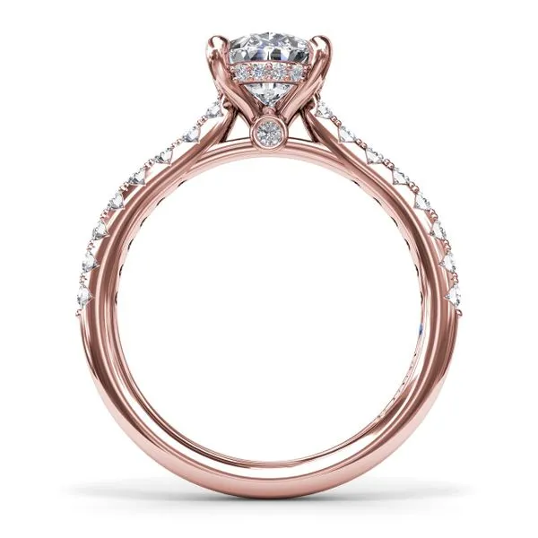 Classic Pear Solitaire With Hidden Halo Image 2 Steve Lennon & Co Jewelers  New Hartford, NY