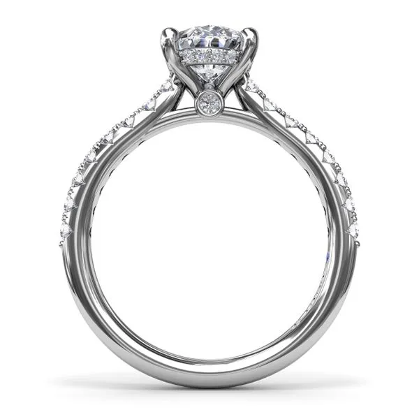 Classic Pear Solitaire With Hidden Halo Image 2 Moore Jewelers Laredo, TX