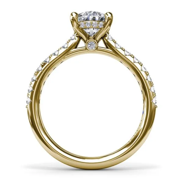 Classic Pear Solitaire With Hidden Halo Image 2 Molinelli's Jewelers Pocatello, ID