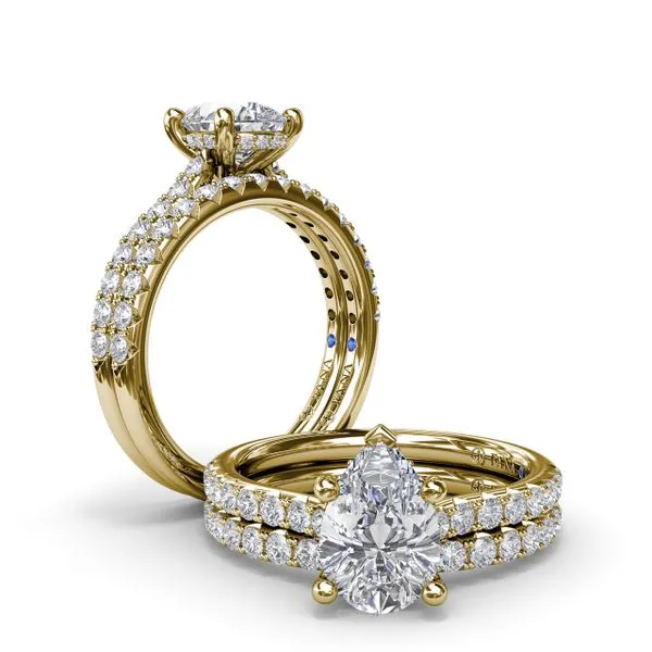 Classic Pear Solitaire With Hidden Halo Image 4 The Diamond Center Claremont, CA