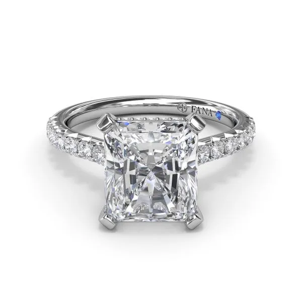 Classic Radiant Solitaire With Hidden Halo Image 3 The Diamond Center Claremont, CA