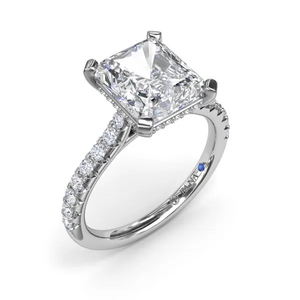 Classic Radiant Solitaire With Hidden Halo Steve Lennon & Co Jewelers  New Hartford, NY